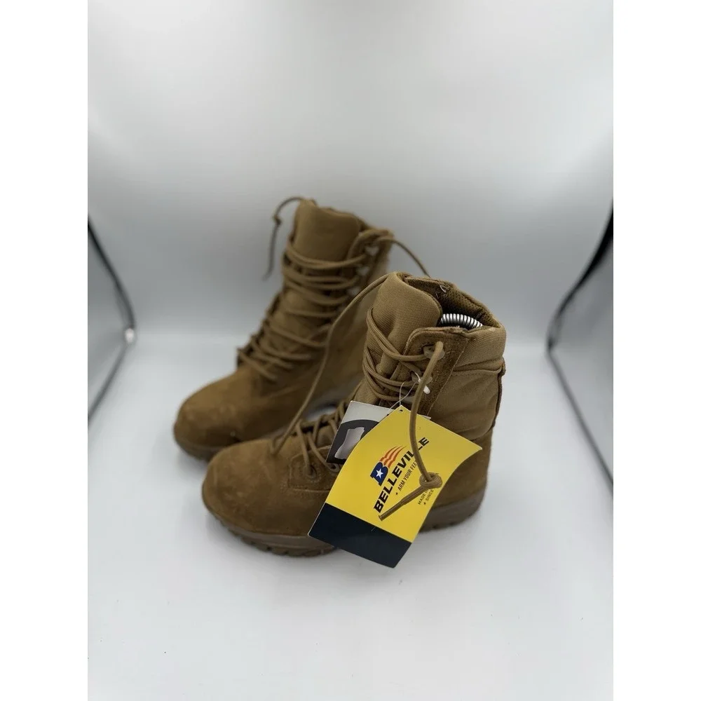 Belleville C312ST Hot Weather Steel Toe Tactical Boots Men's Size 5.5W Brown USA
